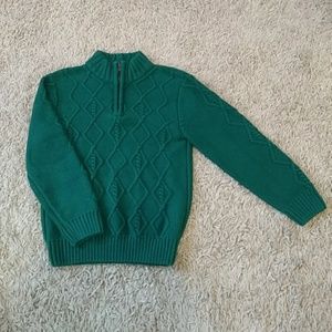 Green Gymboree Zip-Collar Sweater